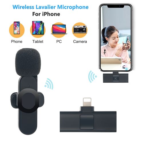 BOMGE Camera Wireless Lapel Iphone Lavalier Microphone