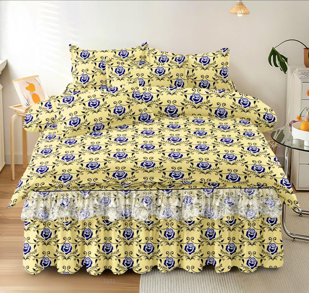 6pc Bedskirt plus Bedsheet Combo Set*