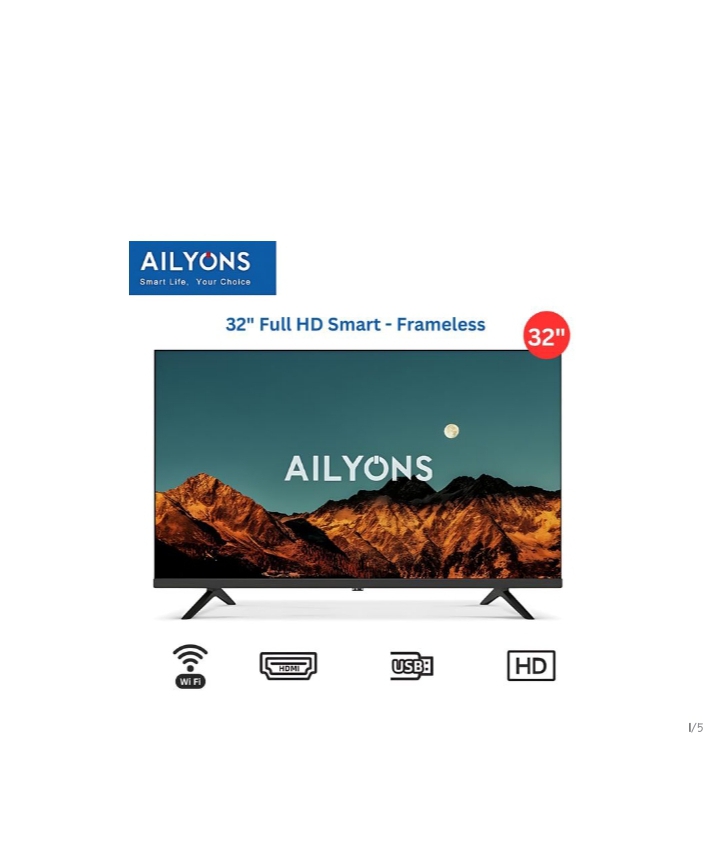 AILYONS LST3208W 32" Smart Android FHD Frameless TV-HDM (1YR WRTY)