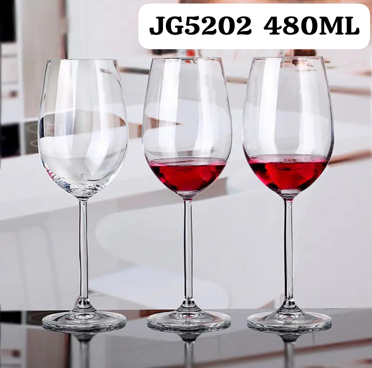 Goblet Wine Glasses 6Pcs