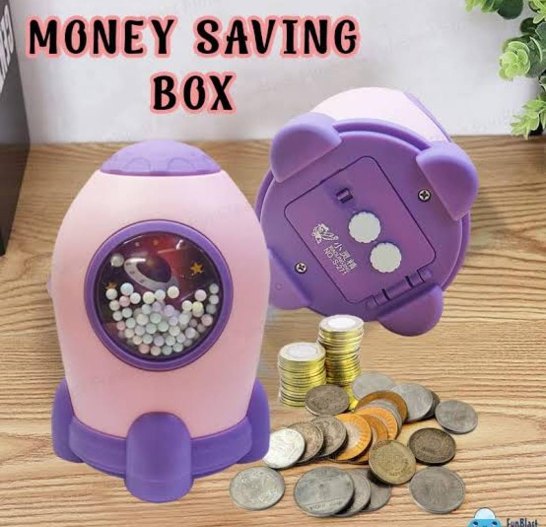 Children Rocket piggy bank now available With Password Lock
