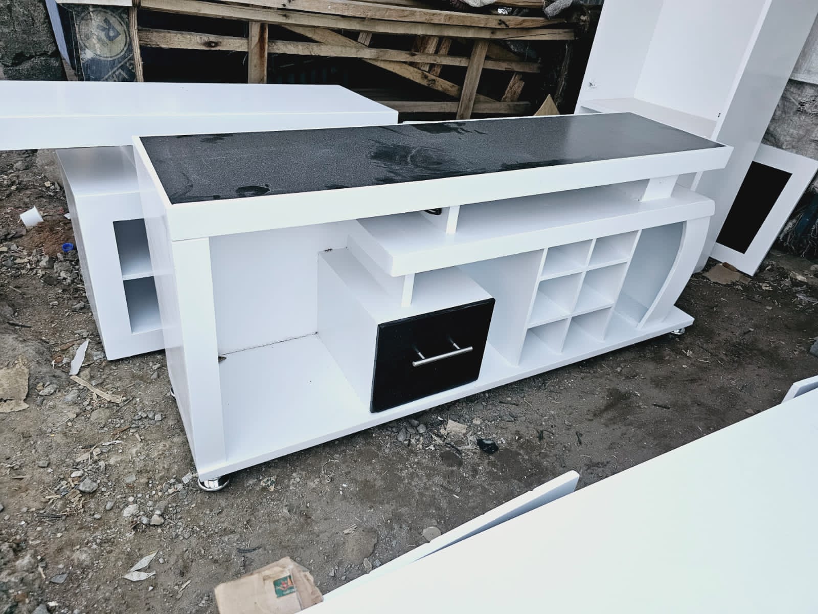 Elegant Modern Tv stand with  LED lights