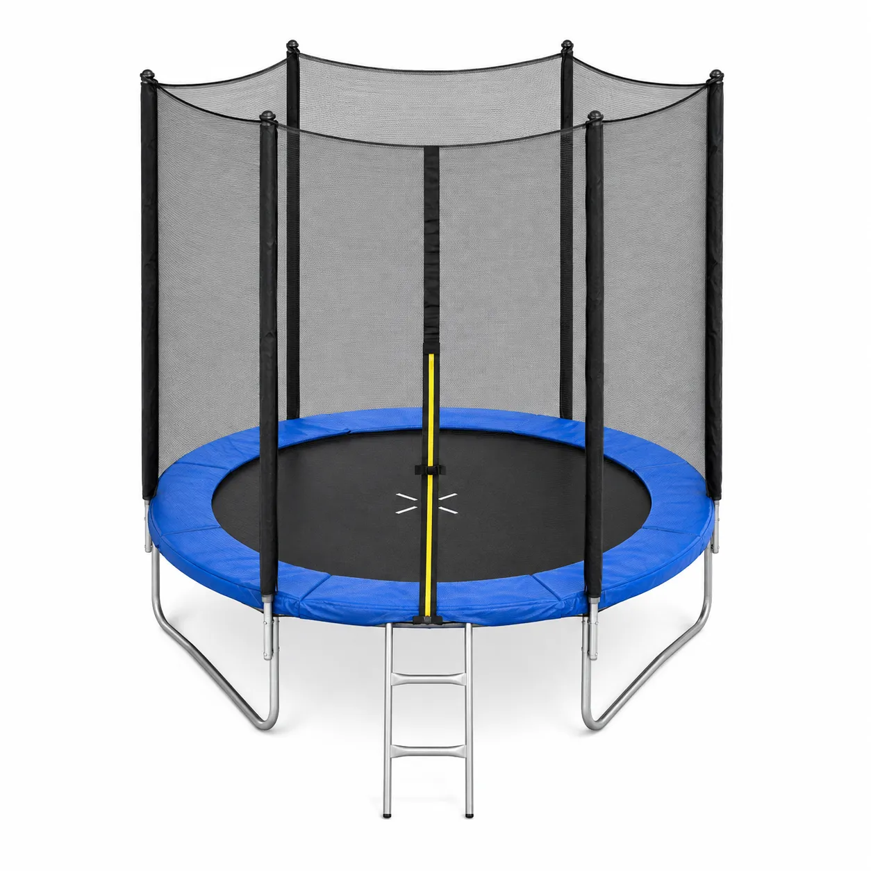 Outdoor Round Trampoline with Safety Net & Ladder (Blue)