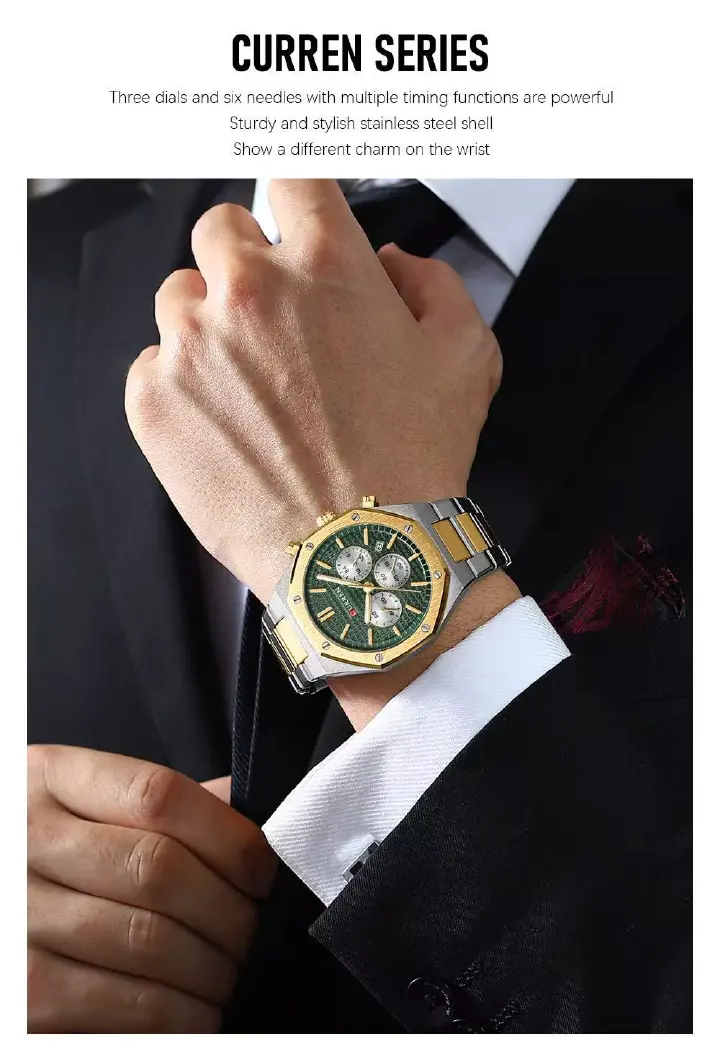 ✅RESTOCKED✅  🔥CURREN CHRONOGRAPH GENTS WATCH #8440 - Image 4