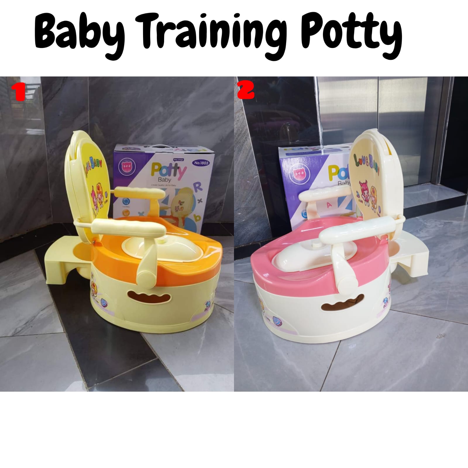 Portable Baby Training Potty with backrest - Image 2