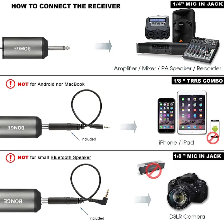 BOMGE Dual Wireless Lavalier Mic System for iPhone, Camera & Video Recording - Image 4