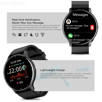 KW77 Smart watch blue - Image 3