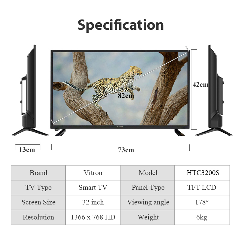 Vitron HTC3200S 32" Smart Frameless Android LED TV - Image 2