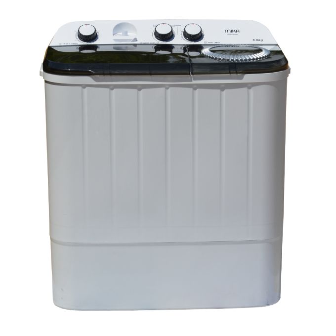 Mika MWSTT2206 Top Load Twin Washing Machine, 6Kg
