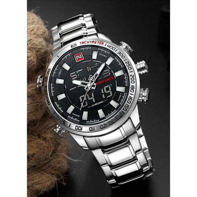 Naviforce Fashion 9093 SBW 2In1 Digital Watch Men's Watches 3 - Image 4