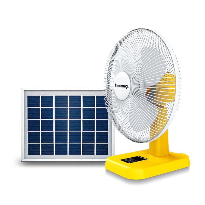 Sun King Solar Fan 16" With 20W Solar Panel -Yellow