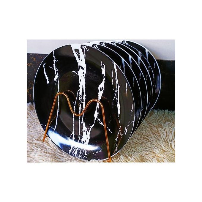 Ceramics Beautiful black dinner plates, set of 6 pcs