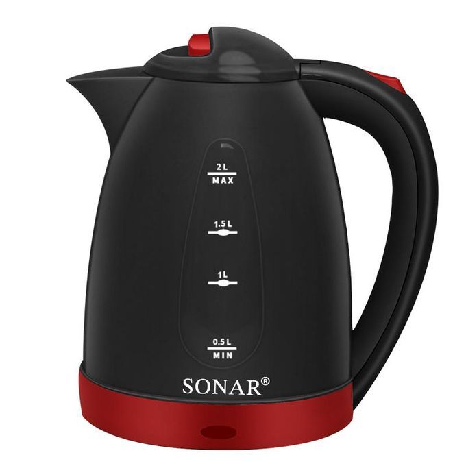 Sonar 2L Cordless Electric Kettle ,1500W Energy Efficient , 1 .5m Power Cord 1YR WRTY