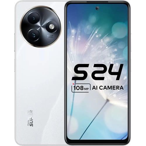 Itel S24, 6.6'', 128GB + 4GB (Extended UPTO 8GB) RAM, 5000mAh, Dawn White (1YR WRTY)