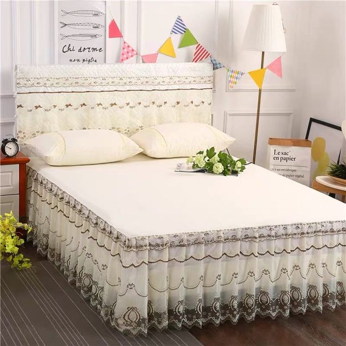 3PC Bedskirt Set - Beige
