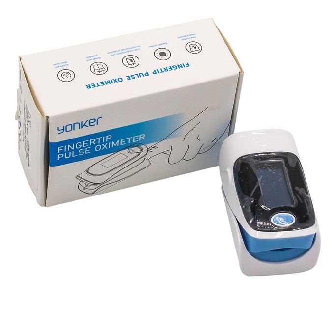 Fingertip Pulse Oximeter - Black & Light Blue