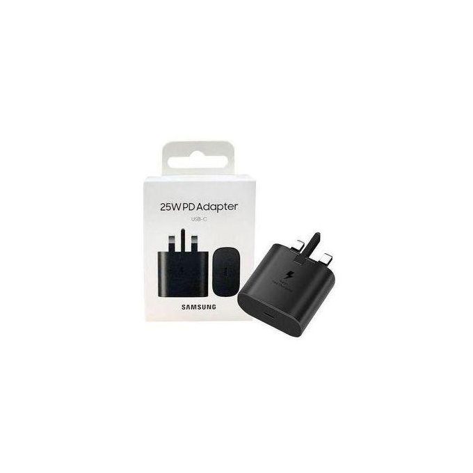 Samsung 25 Watts Fast Charger Adapter (black) for Galaxy A15,A25,A05S,S23FE With Type C Output