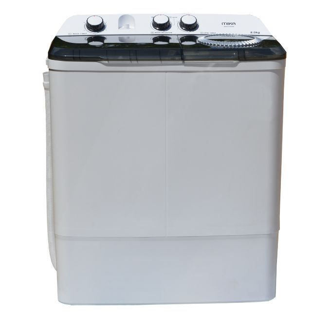 Mika Washing Machine 8kg Twin Tub, MWSTT2208 White & Grey(1YR WRTY).