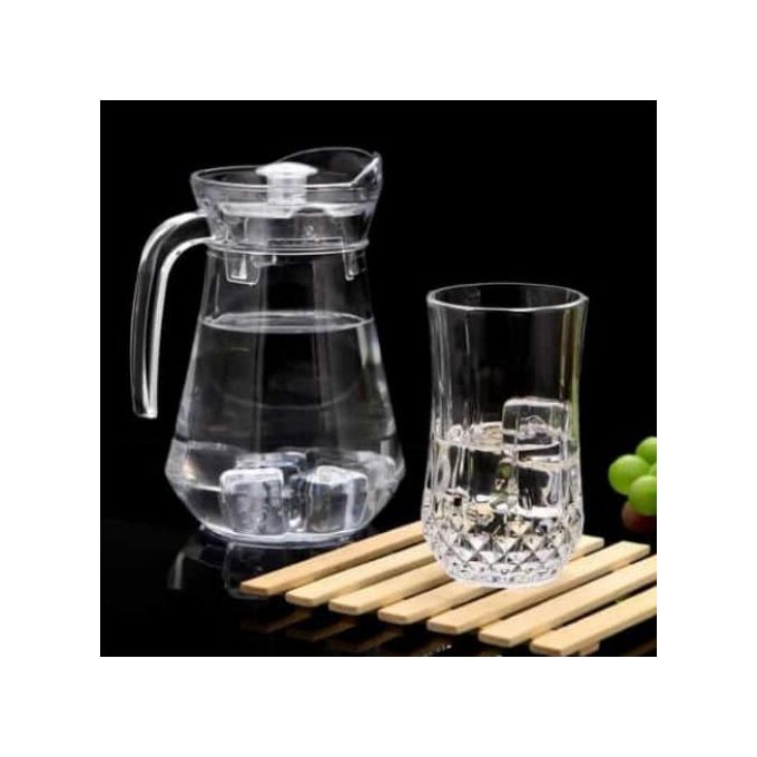 Main image of Wine ,Juice, Water Serving Glass Jugs 6pc Glass