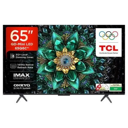 TCL 65C6K 65-Inch 4K QD-MiniLED Smart TV - Dolby Atmos, Google TV