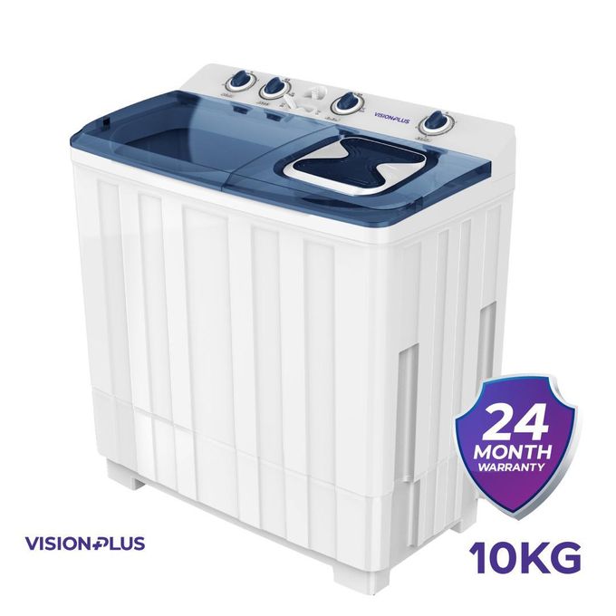 Vision Plus 10KG Twin Tub Top Load Washing Machine - (2YRS WRTY)  Model VPWM10TT
