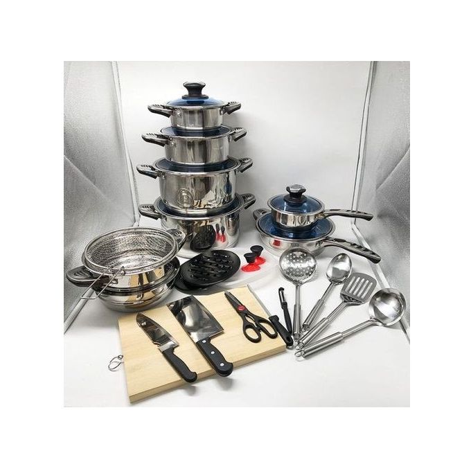 30pc Stainless Steel Mega Cookware Set