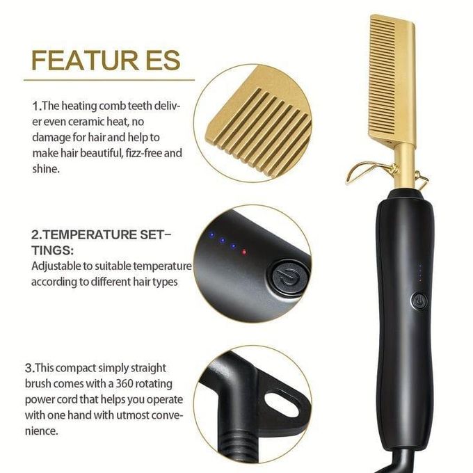 Hot Comb Electric Straight Comb Hair Curler Hair - Image 2