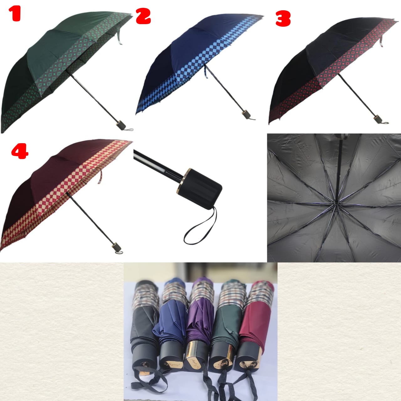 Strong Purse Sized Checked Umbrellas