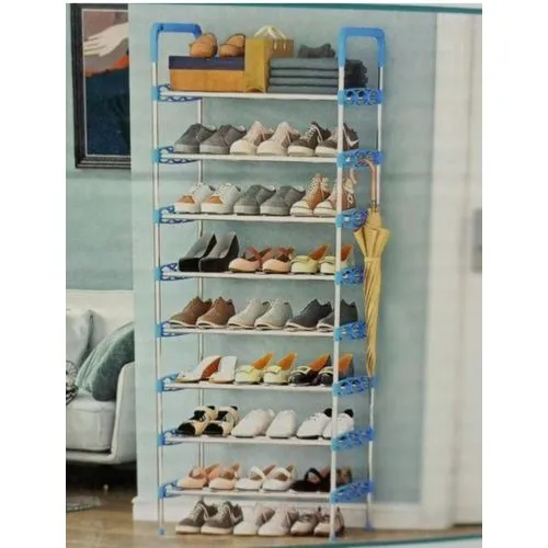 ‼️Restocked‼️  7 tier Adjustable shoe rack   Color : 🖤 black ,pink,blue - Image 2