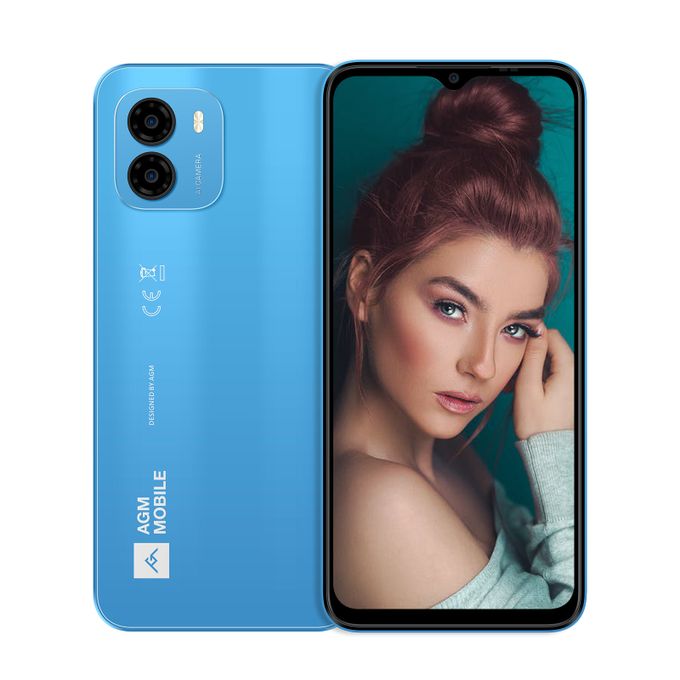 AGM NOTE N1, Android 13, 128GB + 16GB RAM(8GB Extended), 50MP AI Camera, 4900mAh - Blue
