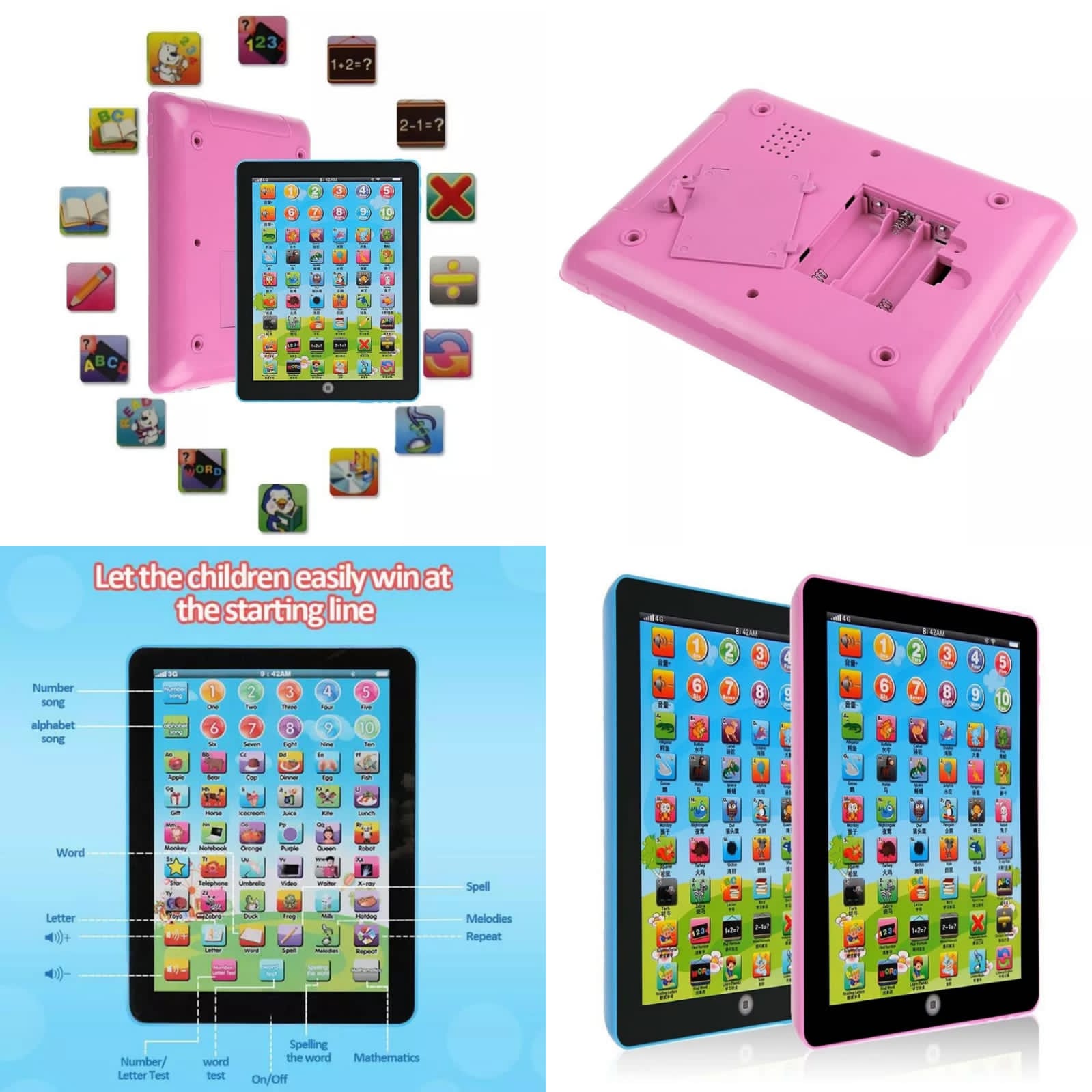 New Kids Children Tablet IPAD Educational Learning Toys