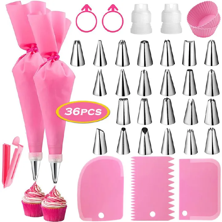 36Pcs/Set Rose Pastry Nozzles