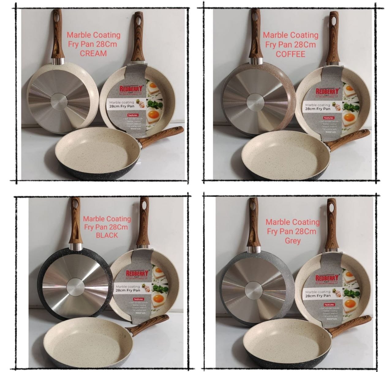 28cm marble coating frypan 28cm