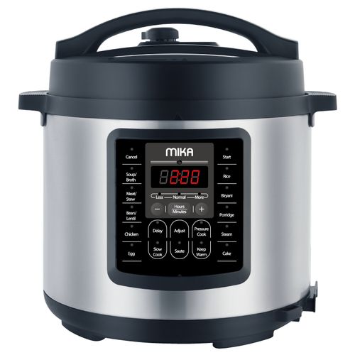 Mika Smart Electric Pressure Cooker, 6L, Stainless Steel & Black