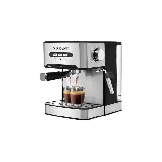 Sokany Quality Espresso Coffee Machine, Stainless Steel -1.6L - Image 2