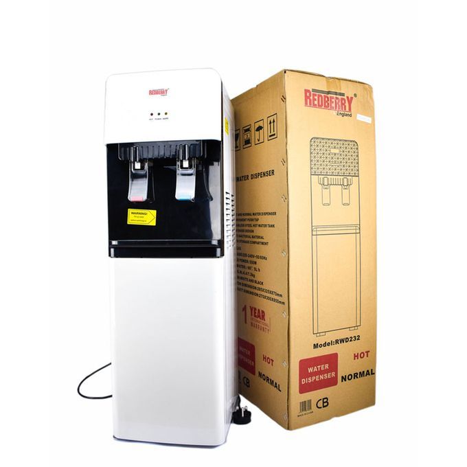 Redberry Hot And Normal With A Stand | Water Dispenser-White/Black - Image 2