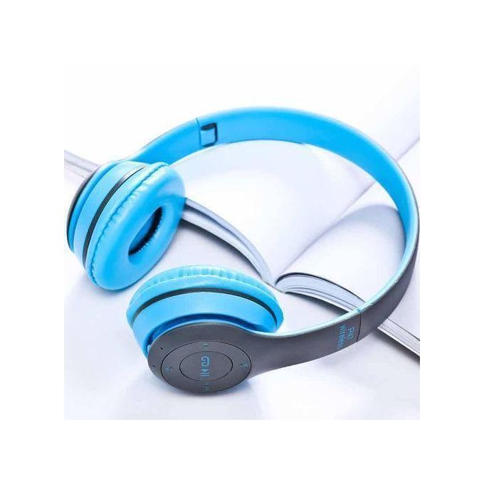 P47 Wireless Bluetooth Headphones - Blue/Black - Image 5