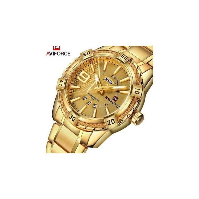 Naviforce Wrist Watch Golden 9117 Men's Watches - Image 2
