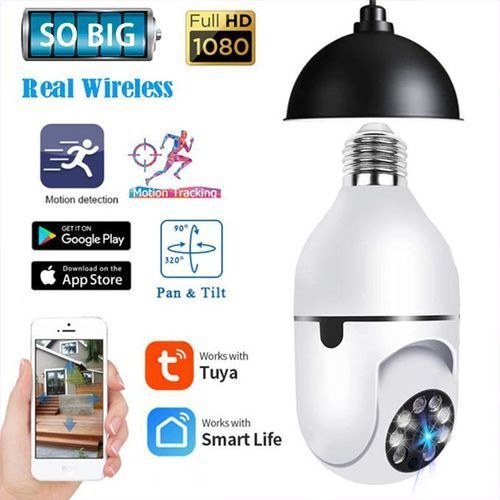 360° PANORAMIC PTZ BULB CCTV SECURITY WiFi IP CAMERA - Image 5