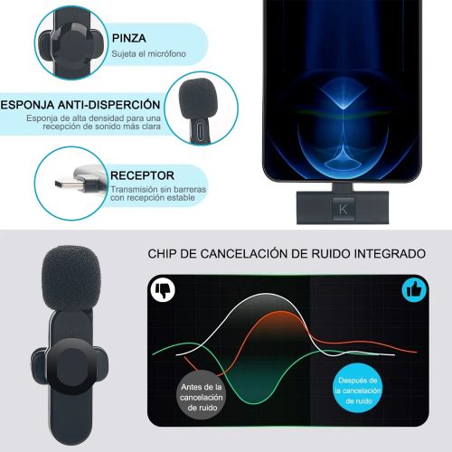 BOMGE Camera Wireless Lapel Iphone Lavalier Microphone - Image 2