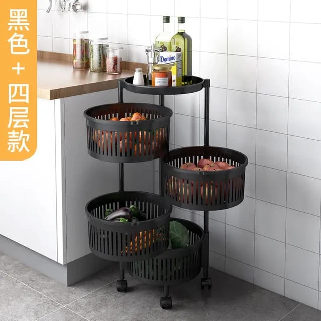 4tier Fruit +Vegetable Corner  Rack - Image 2