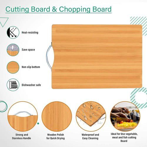 Quality Wooden Bamboo Double Sided Chopping Board - Image 2