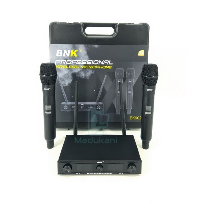 Bnk BK902 UHF Dual 2 Channel Wireless Microphone System