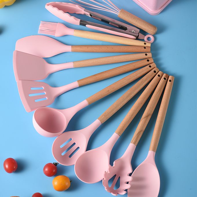 12pc Silicone Non Stick Cooking Spoon Set - Image 4