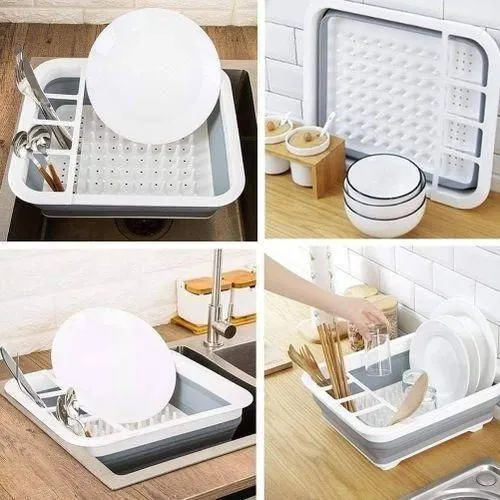 Collapsible Silicone dish rack - Image 4