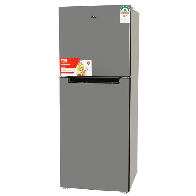 VON VART-27NHS Double Door Fridge 216L - Silver