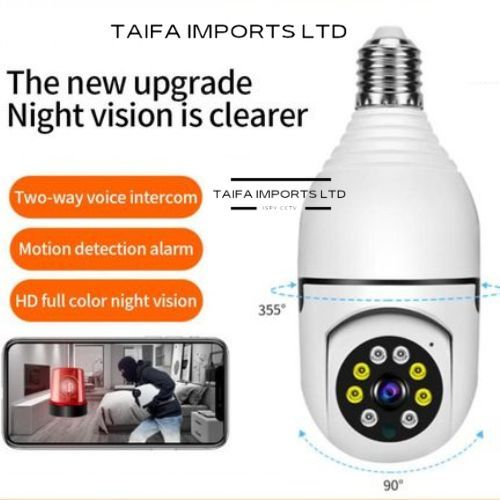 360° PANORAMIC PTZ BULB CCTV SECURITY WiFi IP CAMERA - Image 4