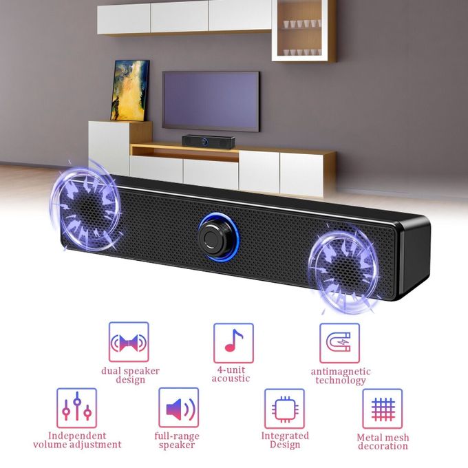 Bluetooth Speaker 4D Subwoofer Wired Speaker For Laptop, TV - Image 4