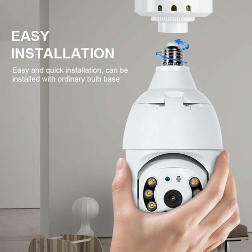 360° PANORAMIC PTZ BULB CCTV SECURITY WiFi IP CAMERA - Image 3