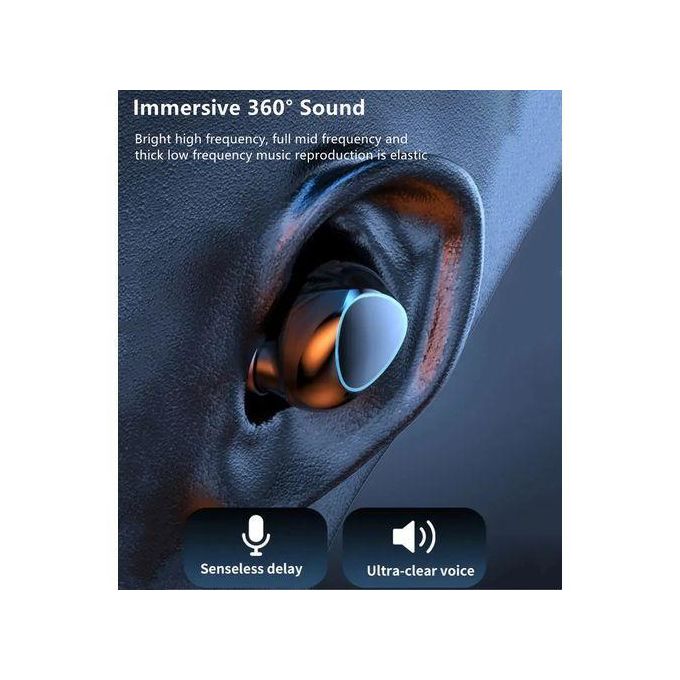 RichRipple M10 LED Display Bluetooth Headsets 9D Stereo Wireless Earphones Earpods - Image 4